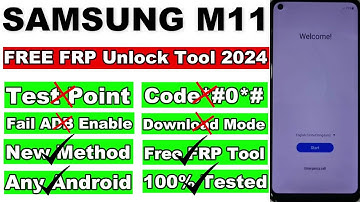 Samsung M11 (SM-M115F) FRP Bypass | Samsung FREE New Unlock FRP Tool 2024 | Adb Enable Fail/No *#0*#