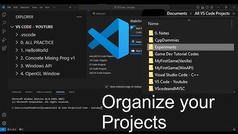 How I organize my project folders in VS Code