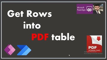 get rows in pdf table in power app || list items in pdf table || download pdf in power app