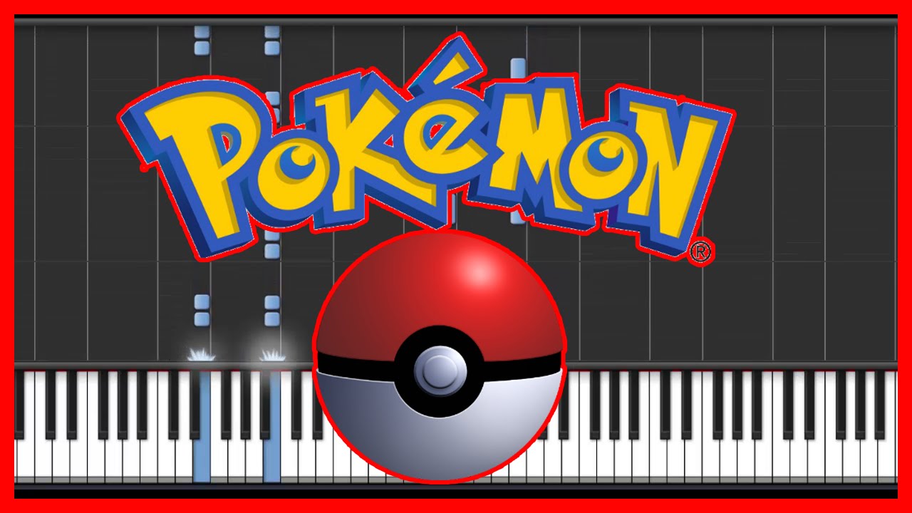 Pokemon Gold, Silver, Crystal - Battle! Champion Lance-Red-{easy piano tutorial}-(Synthesia)-HD