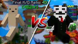 Beating a BLATANT cheater to save my 43FKDR (hypixel bedwars)
