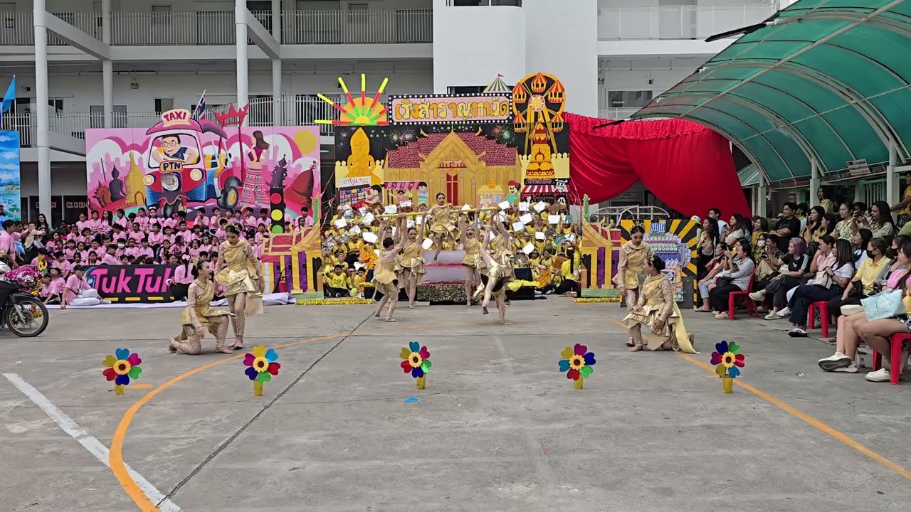 เชียร์ลีดเดอร์สีเหลืองมาใน Concept “เริงสำราญงานวัด” @PTN2024