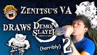 Zenitsus Dub Voice Actor Draws Demon Slayer 