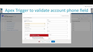 Salesforce Apex  Trigger  Account