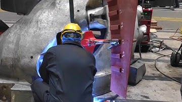 Production of a 70CT cutter head - Aligning and welding of adapters