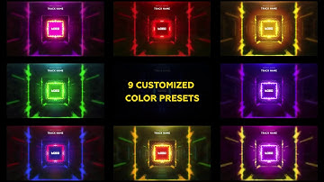 Audio React - Endless Square Tunnel After Effects Templates