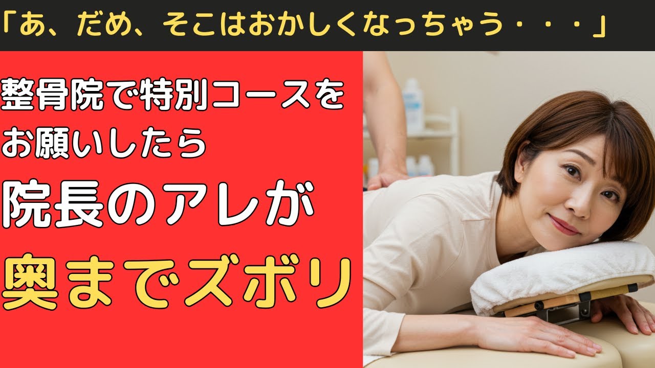 Outline Video 【シニア恋愛】近所の整骨院で特別コースをお願いしたら、院長のアレが奥までズッポリ入ってきて私は・・・【朗読】