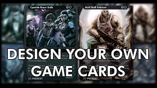 Designing Game Cards like Magic The Gathering