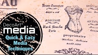 Quick and Easy Media Techniques: Aging Paper l  DecoArt®