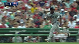 SD@BOS: Headley's sac fly puts Padres on the board