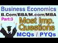 Business economics imp questions | Business economics BBA | business economics bcom | MCQ Economics