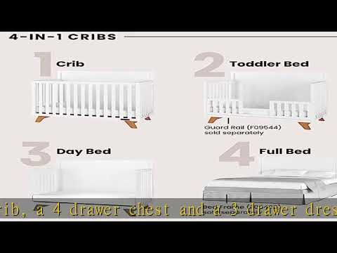 Child Craft SOHO 3 Piece Nursery Furniture Set, 4-in-1 Convertible Crib, 4 Drawer Chest and 3 Drawe