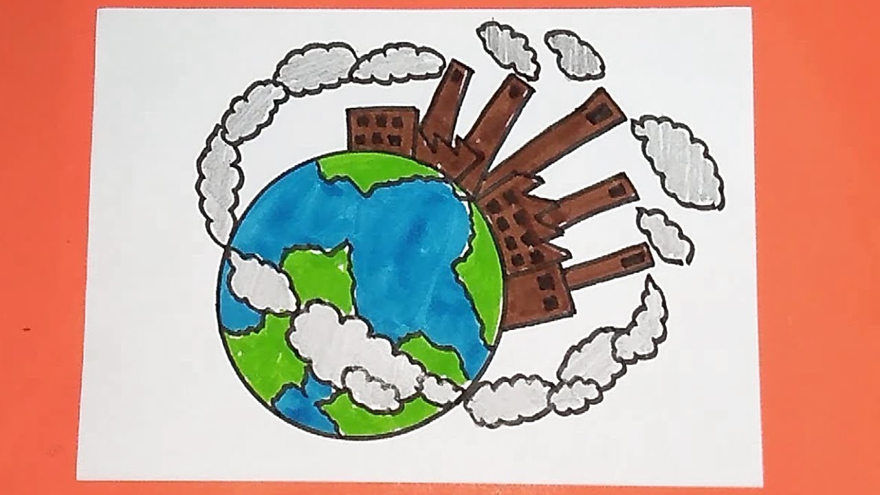 Polluted Earth Drawing