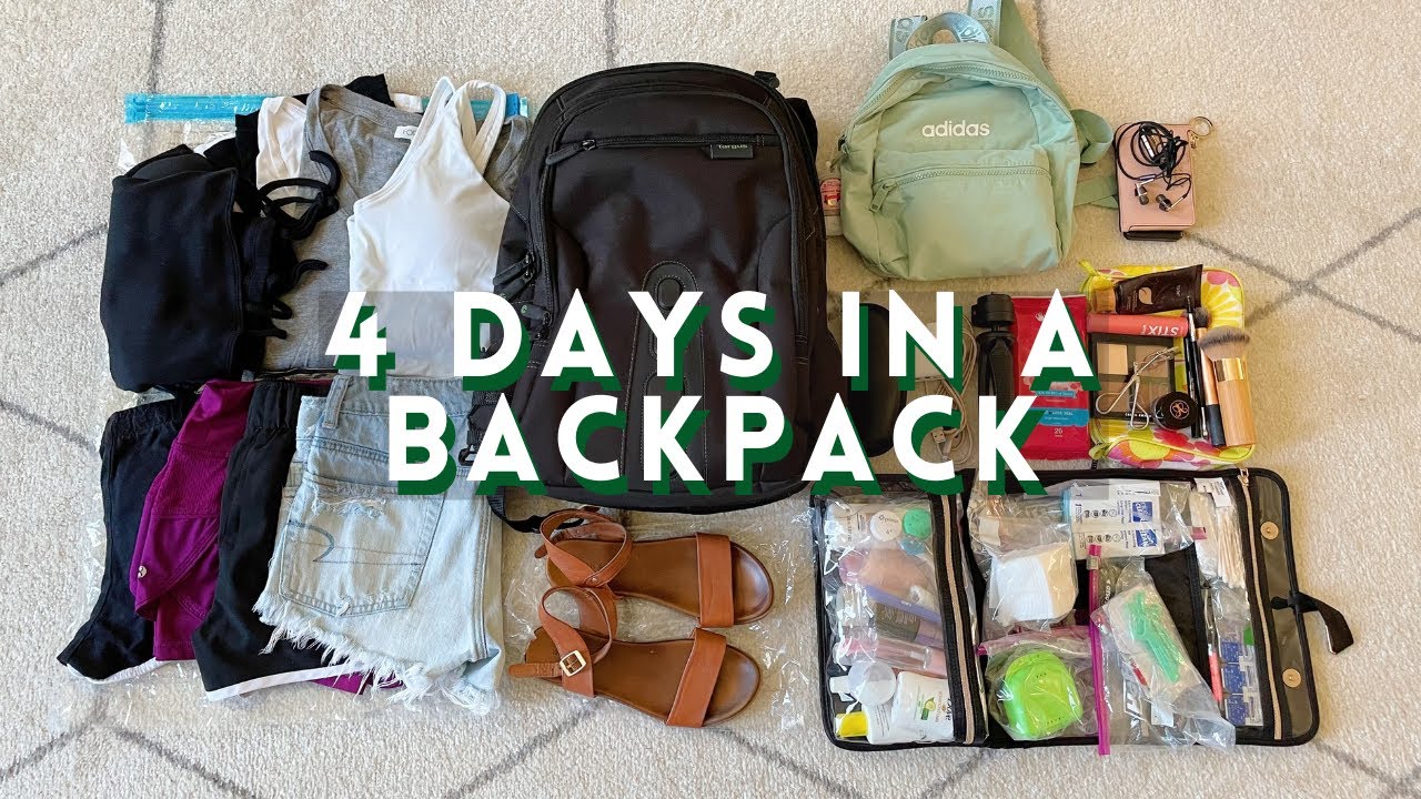 Minimalist Packing for 4 DAYS in a backpack