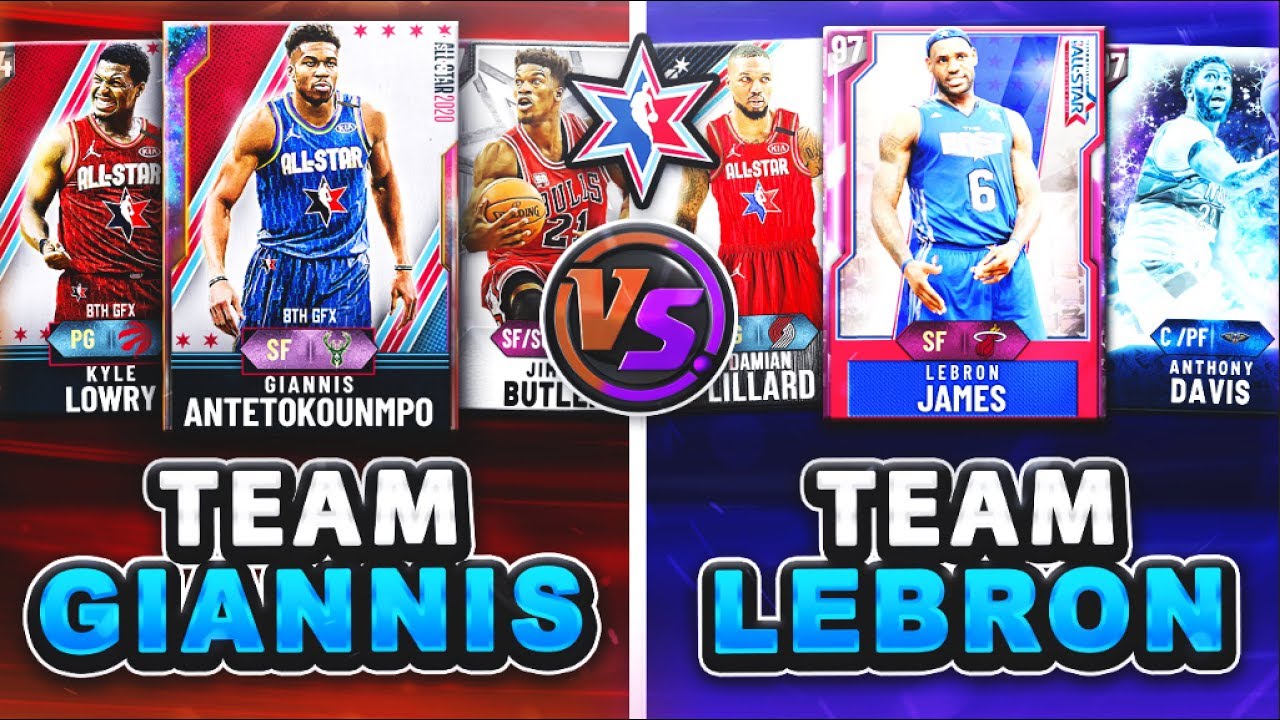NBA 2K20 TEAM GIANNIS Vs TEAM LEBRON ALL STAR MATCH IN NBA 2K20 MyTEAM