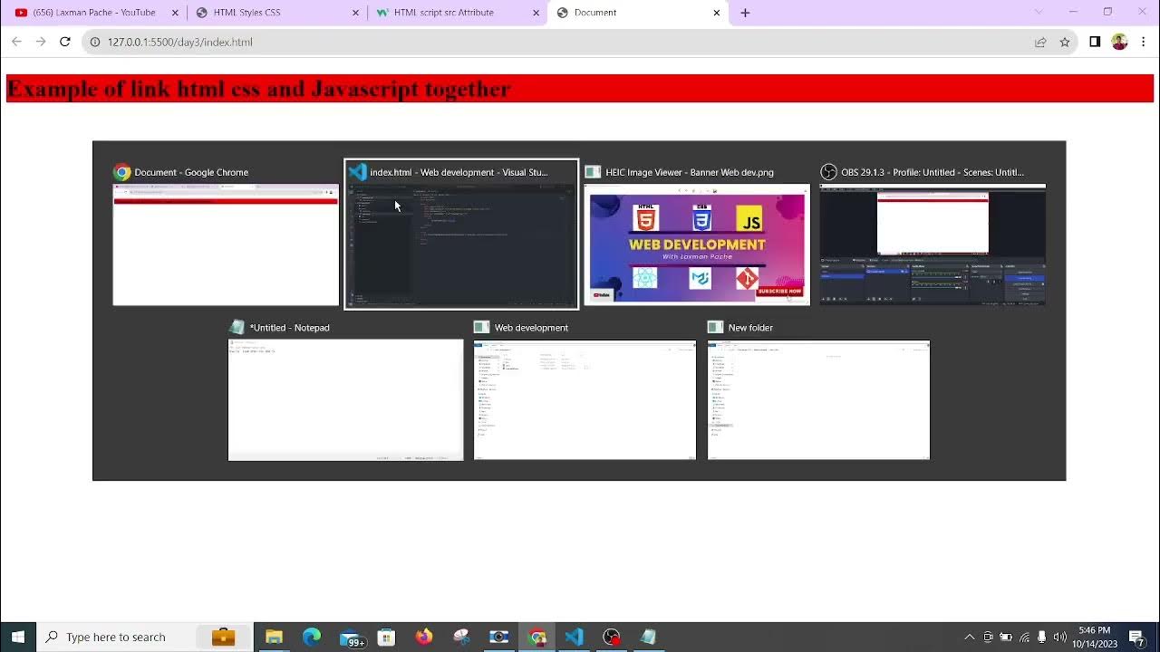 Link HTML CSS AND JAVASCRIPT... - YouTube
