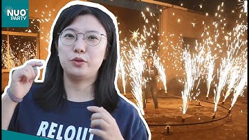 Nuoparty new item 360 degree fireworks rotate firing machine for wedding