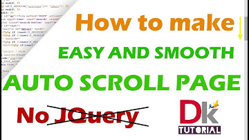 How to Make Auto scrolling page HTML (No JQuery)