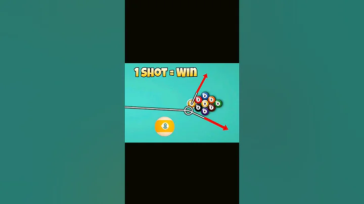 1 shot easy 9 ball pool new golden break trick - 2023 #shorts
