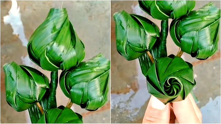 🌿How to make Beautiful Coconut Leaf Rose | palm Sunday | Handmade Palm Leaf Flower #Craft #Handmade