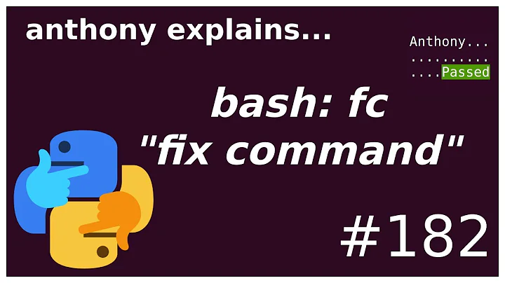 bash protip: fc "fix command" (beginner - intermed...