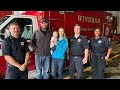 Baby delivered by Windham Fire-Rescue crew visits station with parents