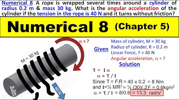 Numerical 8 Chapter 5 Physics Class 11 | Rotational and Circular Motion | 1st Year KPK Syllabus