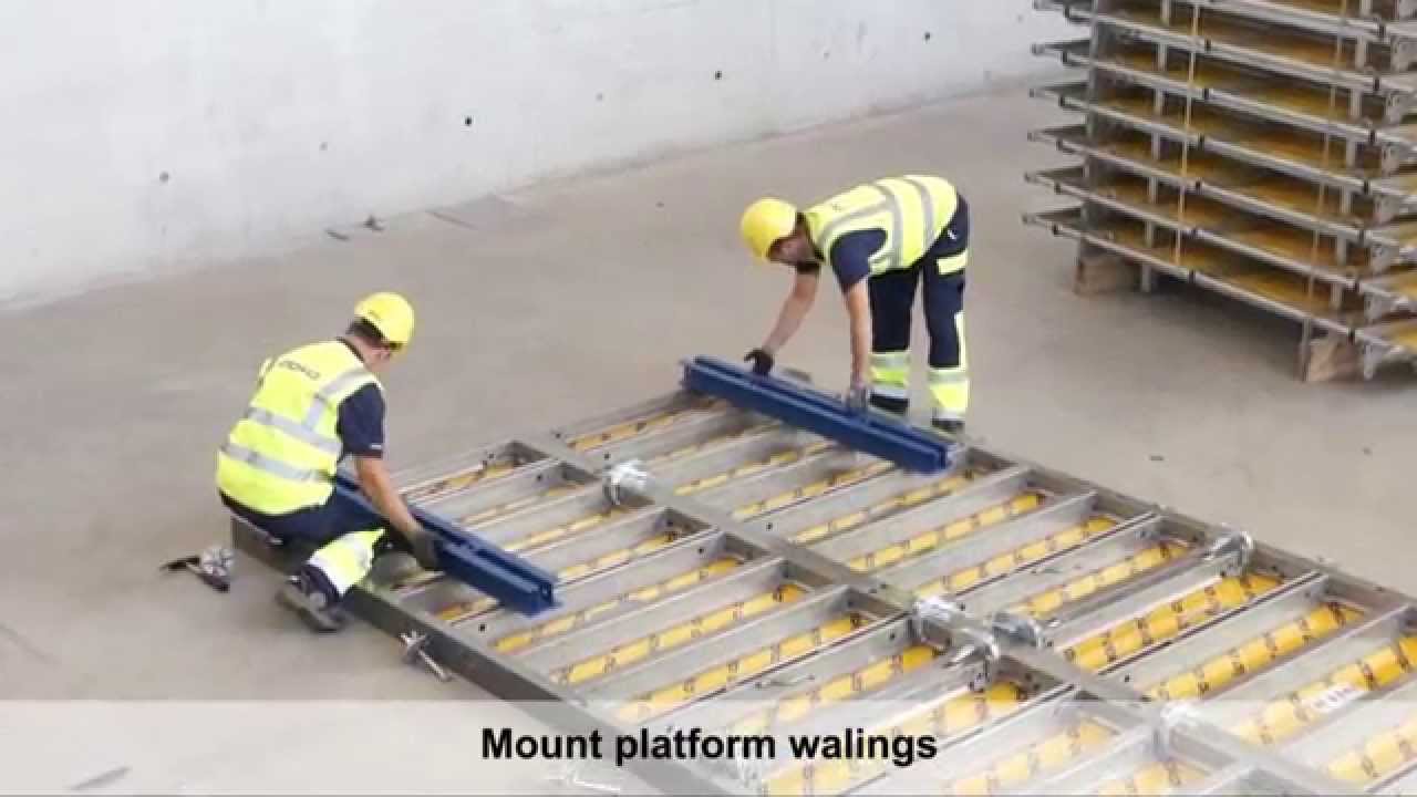 Platform system Xsafe plus - How to mount on framed formwork [EN] - YouTube