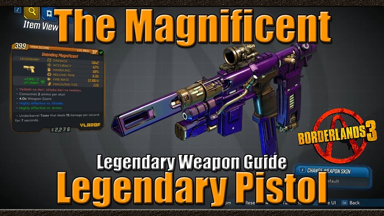 Borderlands 3 | The Magnificent | Legendary Pistol | Legendary Weapon Guide
