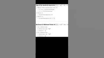 Quadratic Expressions Formulas | Maths 2A | AP Inter 2nd year