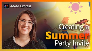 Creating a Summer Party Invite | Adobe Express screenshot 5