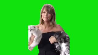 Taylor Swift And Her Cats Meme Chroma Key Green Screen Template