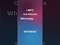 LMPC certificate #shorts #short