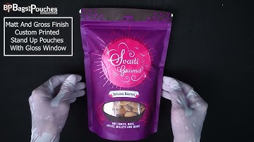 Matt  &  Grossy  Finished  Custom Printed Stand Up Pouches with zipper & window .