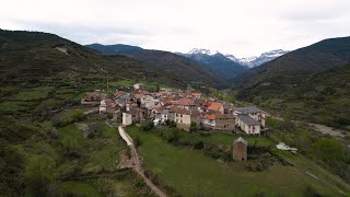 Aragüés del Puerto a vista de Dron
