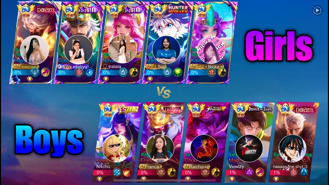 5 Girls vs 5 Boys Content Creators PH