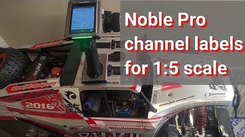 Flysky Noble Pro 1:5 scale set up for channel labels for kill switch and lights.