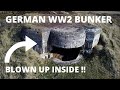 German WW2 bunker blown up. What does it look like inside ? AMAZING !