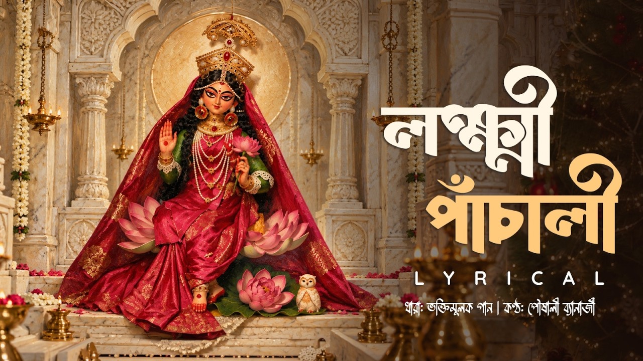 Lakshmi Panchali (লক্ষ্মী পাঁচালী) - Lyrical | Lokkhi Pujor Gaan | Pousali Banerjee | Sainik | Aalo