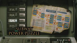 Resident Evil 3 2020 Subway Power Puzzle Solution