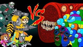 Paw Patrol Robot vs Among Us Monsters | 어몽어스 VS PAW PATROL Animation