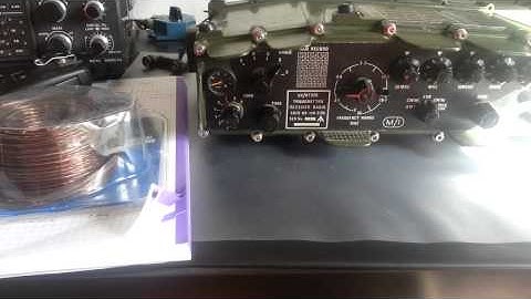 Clansman PRC-320 with a vertical antenna: QSO with Denmark (OZ7TM)