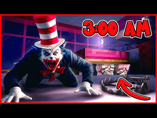 ATUN & MOMON SEMBUNYI DI BAWAH RANJANG DARI MONSTER CAT IN THE HAT !! Feat @sapipurba Minecraft