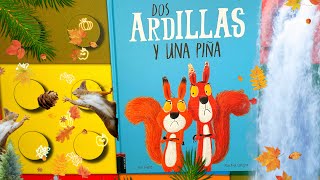 Cuentos infantiles en español; Dos ardillas y una piña libro infantil en español