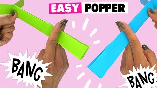 How to make a paper POPPER EASY. Cool origami banger, loud paper banger.