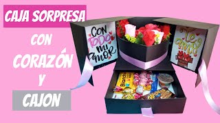 Gift Box - Caja sorpresa con cajon y corazon - DIY
