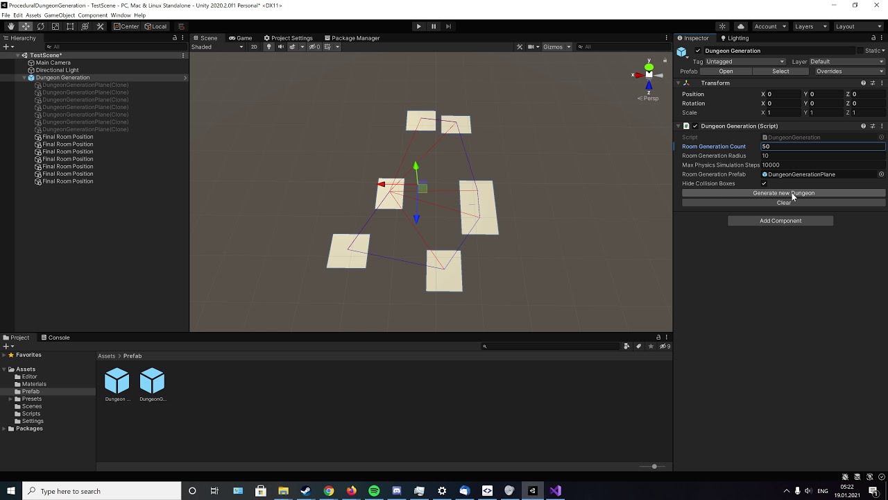 Simple Procedural Dungeon Generation in Unity - YouTube