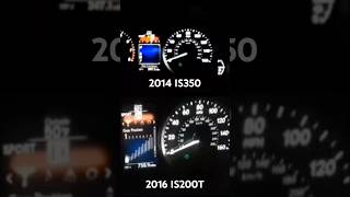Stock Lexus IS350 vs IS200T acceleration battle #3is #is350 #is200t