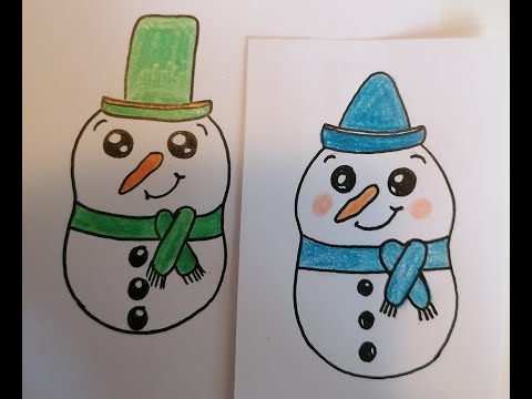 Sneeuwpop tekenen