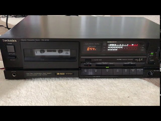 Lecteur cassette k7 audio stéréo Dolby HX-PRO - Technics RS-B705 - RCA -  Test ok